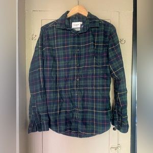 Goodiellow Long sleeve flannel M like new green